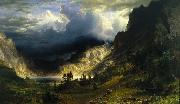 Albert Bierstadt Storm in the Rocky Mountains, Mount Rosalie oil